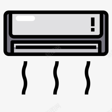空调装饰板空调夏季115线性颜色图标图标