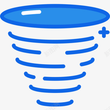 龙卷风天气204蓝色图标图标