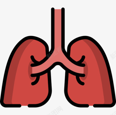 分发线肺医学148线色图标图标