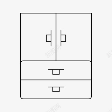 时尚品牌橱柜衣柜橱柜家具图标图标