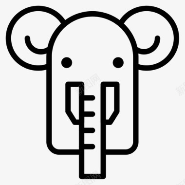 大象大象动物44直系图标图标