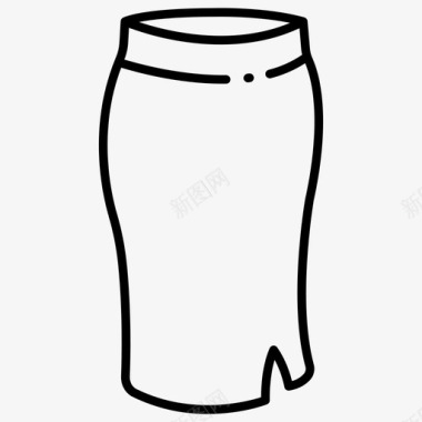 裙合身裙衣服图标图标