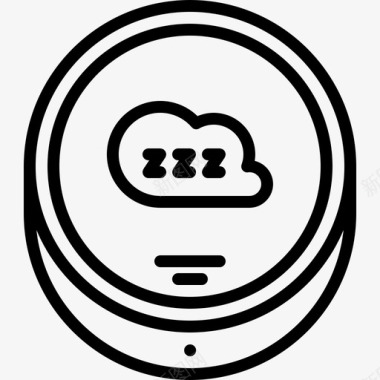 红色小图标睡眠小工具13线性图标图标