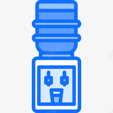 饮水机装置46蓝色图标图标