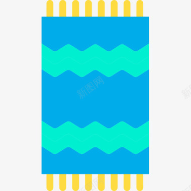 沙滩巾夏季66扁平图标图标