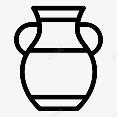 古董花瓶装饰品图标图标