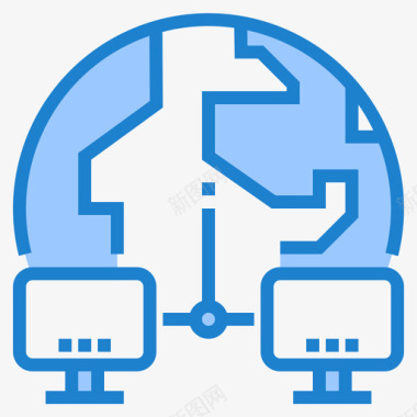 蓝色互联网展板互联网计算机和网络2蓝色图标图标