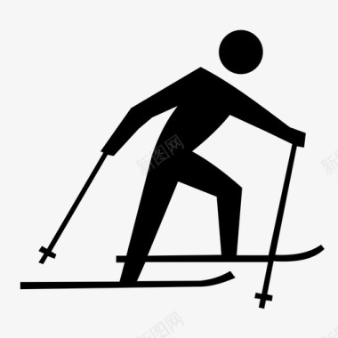 越野滑雪政府娱乐和文化兴趣图标图标
