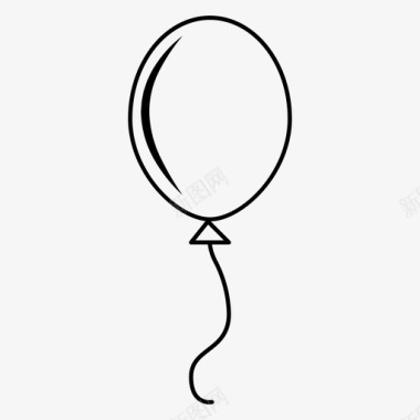卡通生日气球气球生日假日图标图标