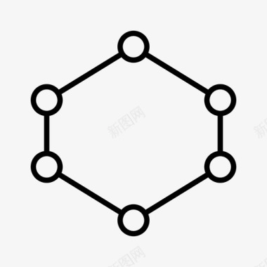 亮色六边形六边形绘图形状图标图标