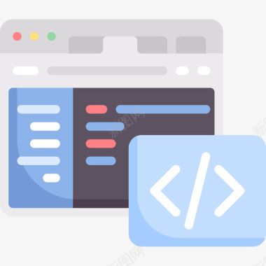 flash代码代码互联网技术20扁平图标图标