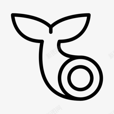 尾巴鱼食物图标图标