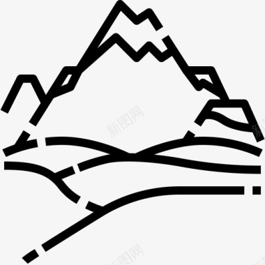 雪山冒险风景图标图标
