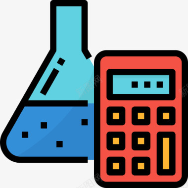 107DPI实验室科学107线性颜色图标图标