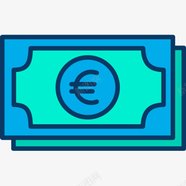 欧元图标欧元金融117线性颜色图标图标
