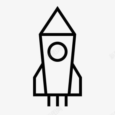 火箭发射科技航天器图标图标