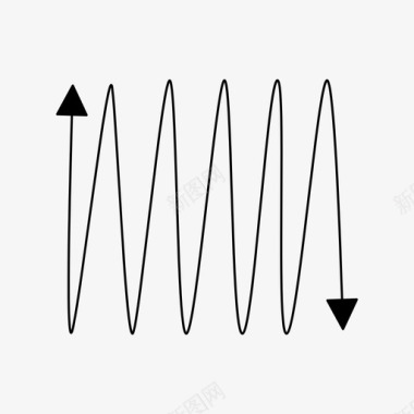 古典波浪之字形箭头方向图标图标