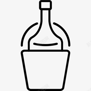 冰桶酒精香槟图标图标