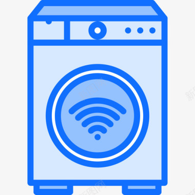 洗衣机智能屋22蓝色图标图标