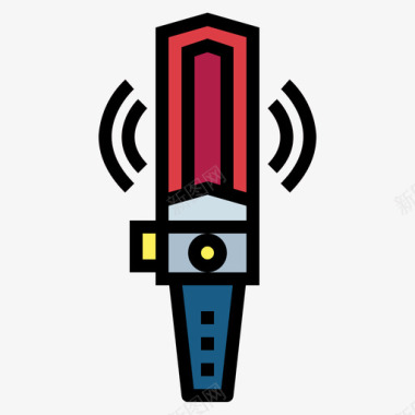 金属剃须刀金属探测器机场3线性颜色图标图标