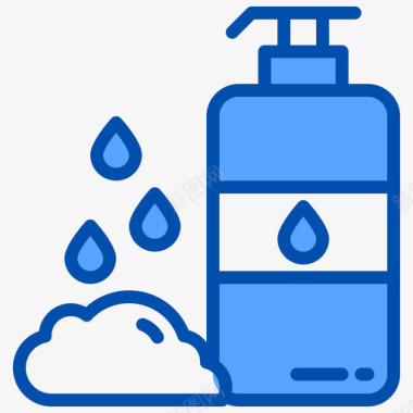 肥皂家居用品3蓝色图标图标