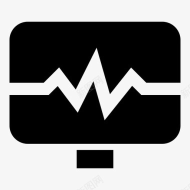 心电图监护仪心电图仪心电图图标图标