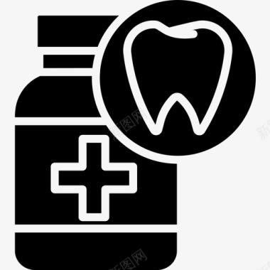瓶插花药丸瓶牙科16固体图标图标