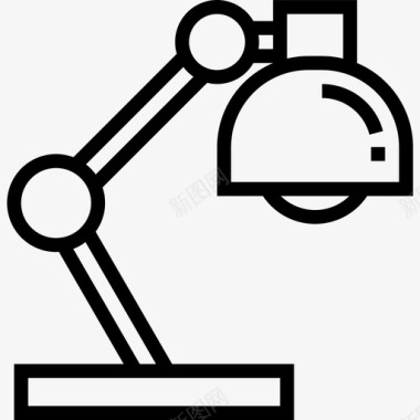 灯具促销灯具办公室供应商线性图标图标