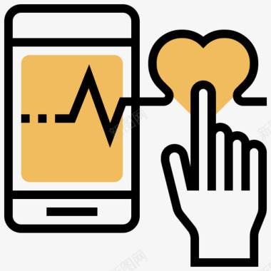 医疗应用素材医疗应用程序健康生活17黄影图标图标