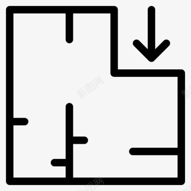 平面图矢量公寓平面图方案图标图标