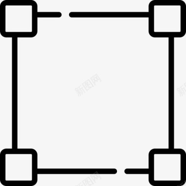 正方形图片正方形数学5线性图标图标