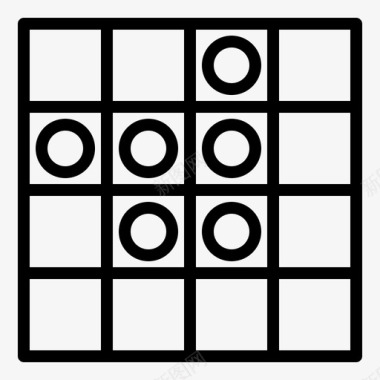 棋盘棋盘游戏26直线图标图标