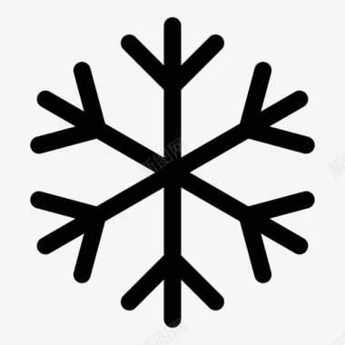 冬天的标志天气预报雪图标图标