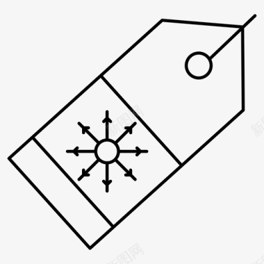 普通雪花圣诞节圣诞节销售标签价格标签图标图标
