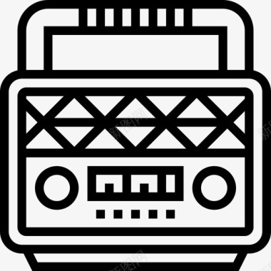 线性装饰收音机复古装饰23线性图标图标