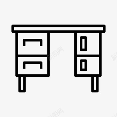 石桌子办公桌装饰家具图标图标