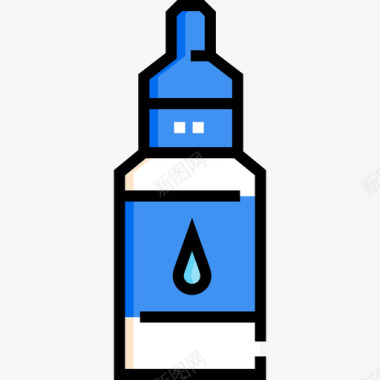 颜色颜料眼药水过敏14线性颜色图标图标