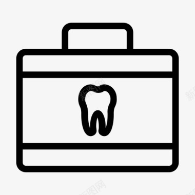 卫生保健和医疗牙齿套件援助公文包图标图标