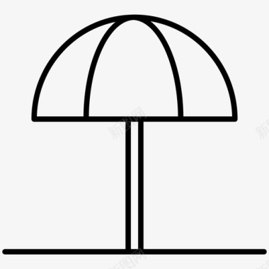 雨伞夏季2件装线图标图标