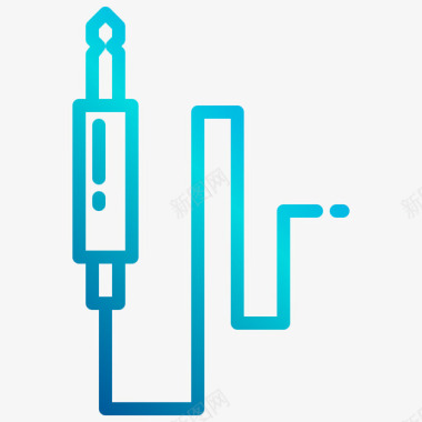 矢量连接器插孔连接器摇滚乐2线性渐变图标图标
