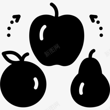 多样性烹饪性不同图标图标