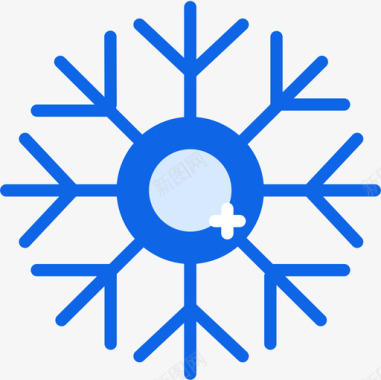 雪花天气204蓝色图标图标
