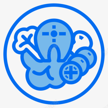 150鱼食物150蓝色图标图标