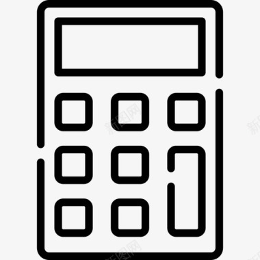 实物计算器计算器数学5线性图标图标