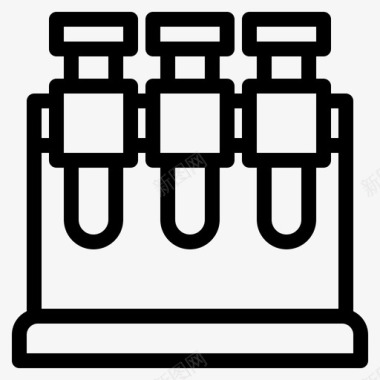 化学研究试管化学实验室科学图标图标