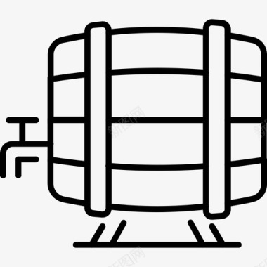 酿酒木桶啤酒图标图标