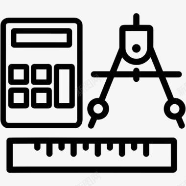 讲解知识几何工具计算器教育图标图标