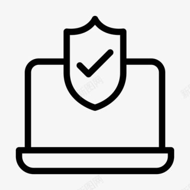 铁圈笔记本安全笔记本电脑屏蔽保护图标图标