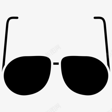 眼镜太阳镜夏日黑图标图标