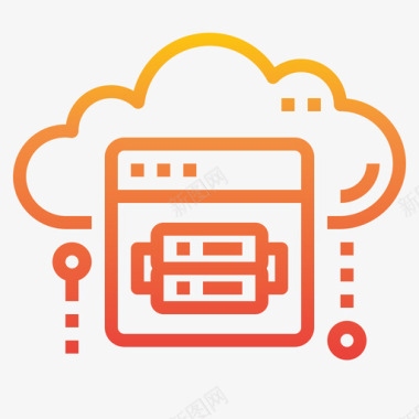 免扣66云计算大数据66梯度图标图标